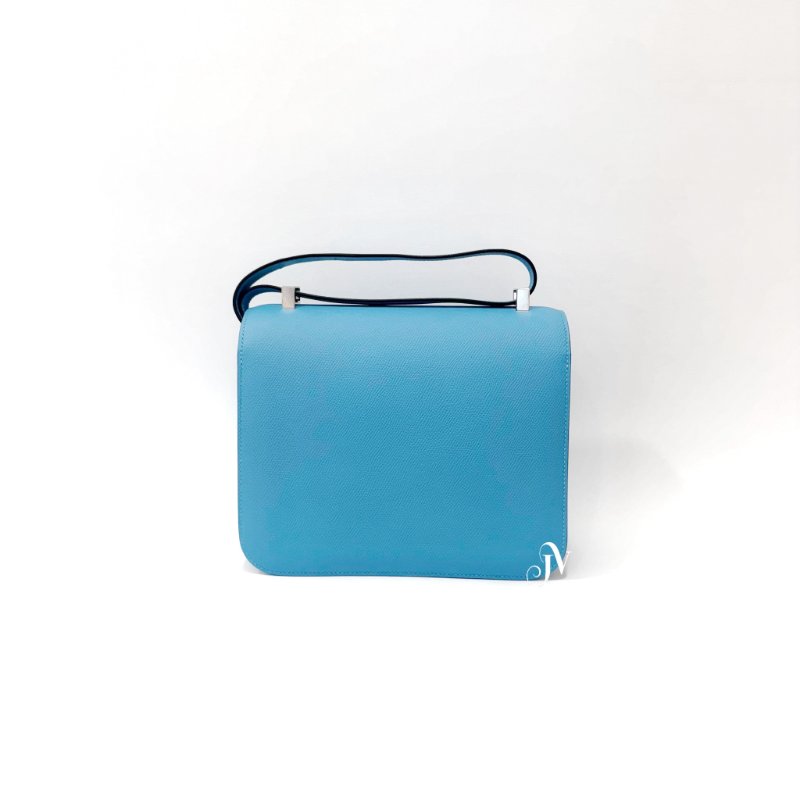 HERMES P3 北方藍 Epsom皮 銀扣 Constance-4