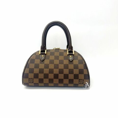 LV Ribera Mini 棋盤格小元寶手提包 N41436