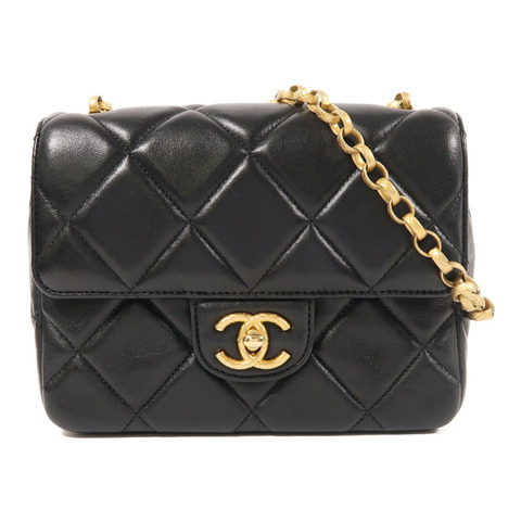 CHANEL 羊皮皮革Medallion Flap金扣鏈帶肩背袋
