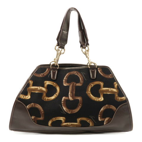 GUCCI 帆布Tote Bag金扣手挽袋
