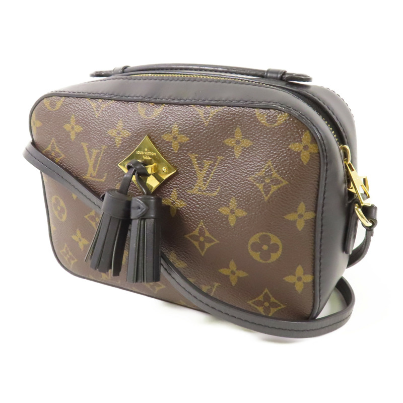 LOUIS VUITTON Monogram Saintonge金扣手挽袋棕色-2