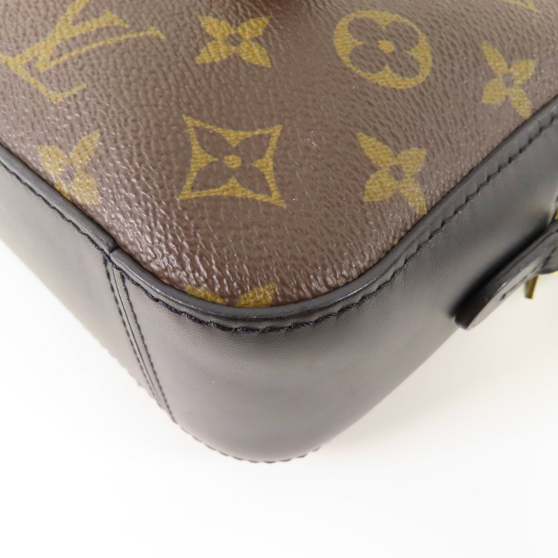 LOUIS VUITTON Monogram Saintonge金扣手挽袋棕色-5