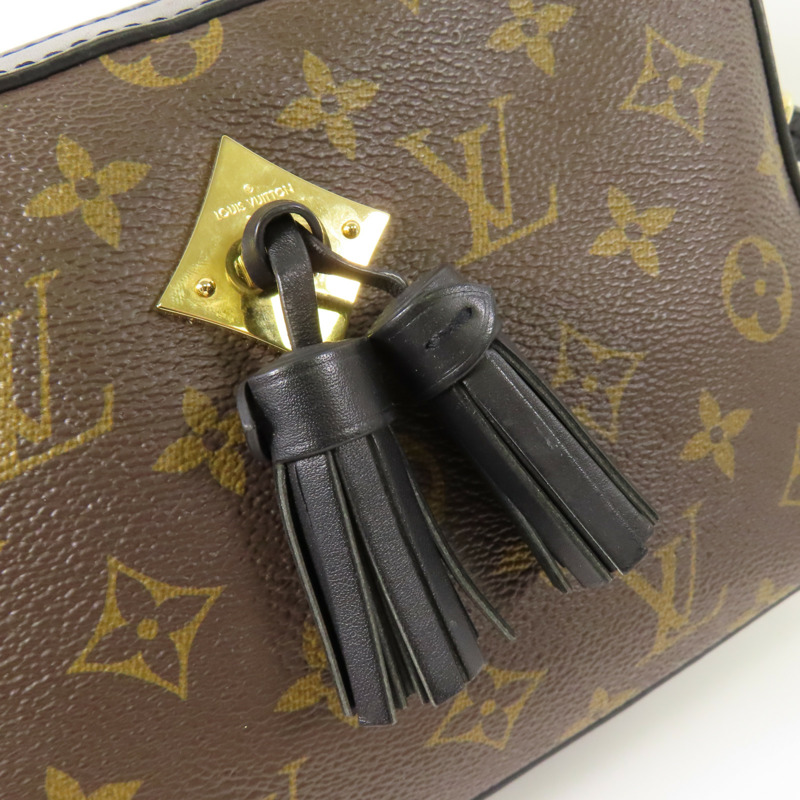 LOUIS VUITTON Monogram Saintonge金扣手挽袋棕色-9