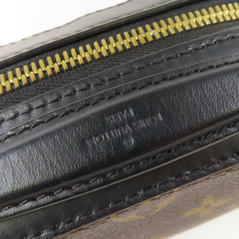 LOUIS VUITTON Monogram Saintonge金扣手挽袋棕色-11