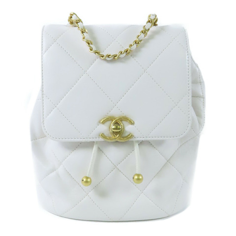 CHANEL 羊皮皮革Ado Backpack金扣背包