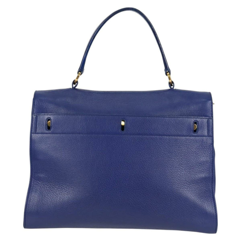 【日本直送】SAINT LAURENT 單肩包 皮革 2way 藍色 金色 313456 Auth 127908V-1