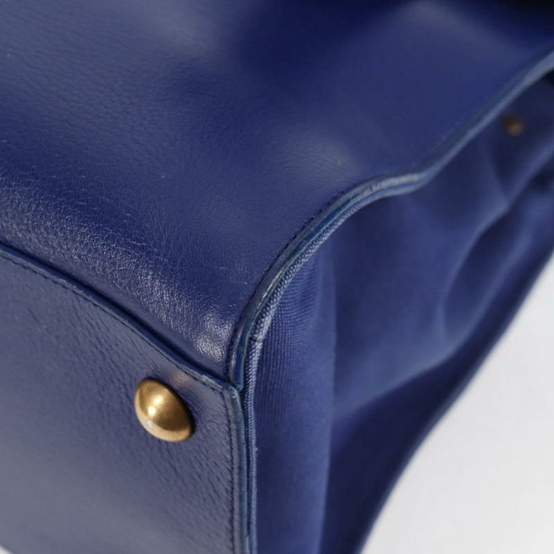 【日本直送】SAINT LAURENT 單肩包 皮革 2way 藍色 金色 313456 Auth 127908V-8