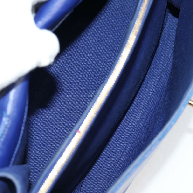 【日本直送】SAINT LAURENT 單肩包 皮革 2way 藍色 金色 313456 Auth 127908V-9