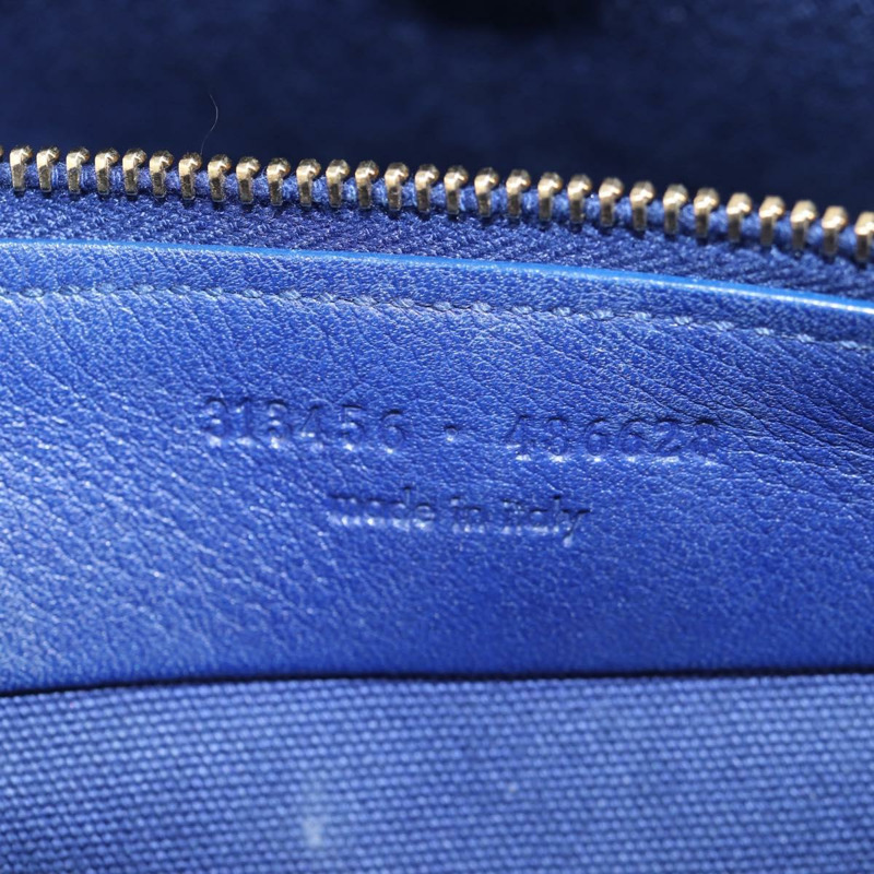 【日本直送】SAINT LAURENT 單肩包 皮革 2way 藍色 金色 313456 Auth 127908V-10