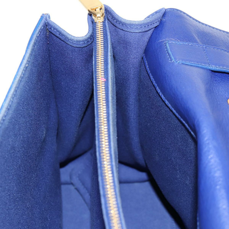 【日本直送】SAINT LAURENT 單肩包 皮革 2way 藍色 金色 313456 Auth 127908V-19