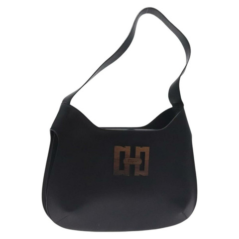 Salvatore Ferragamo 肩背包 皮革 黑金 正品 bs27295