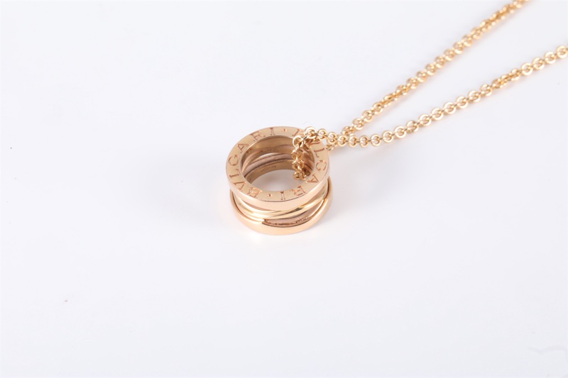 BVLGARI(寶格麗) B.ZERO1 彈簧項鏈 鏤空 18K玫瑰金 項鏈 玫瑰金-2