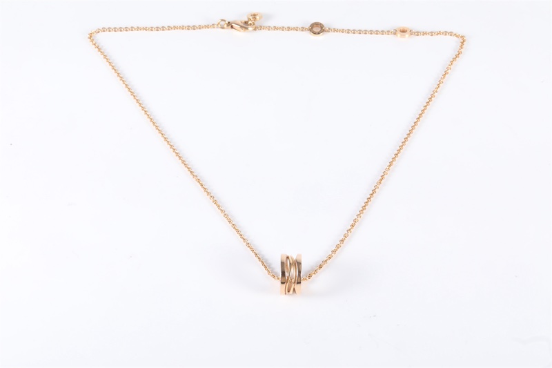 BVLGARI(寶格麗) B.ZERO1 彈簧項鏈 鏤空 18K玫瑰金 項鏈 玫瑰金-5