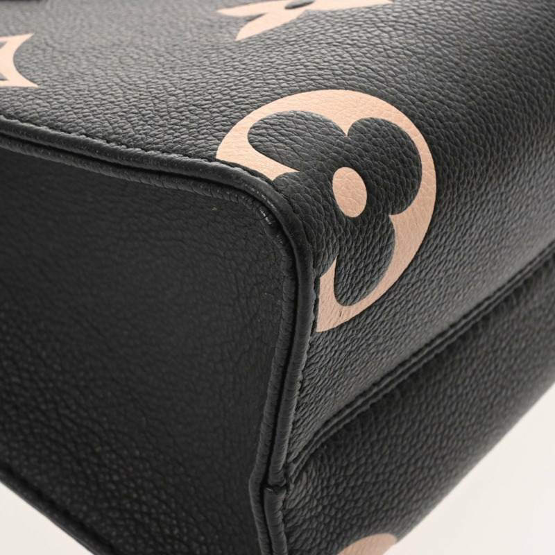 LOUIS VUITTON 路易威登 Monogram Empreinte On the Go PM 2WAY 黑色/米色 M45659 女士皮革手提包 A-6