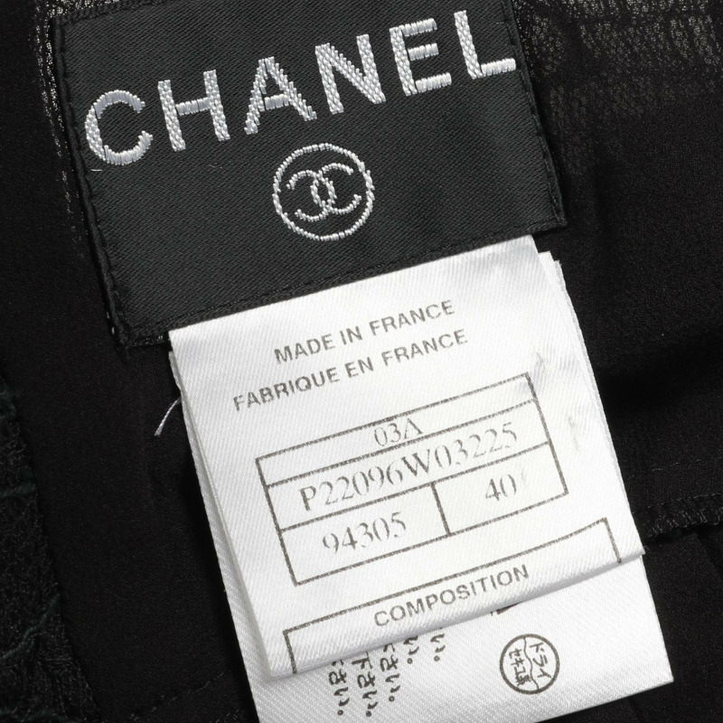 香奈兒賽車吊帶背心 P22096W03225 真絲黑色二手女款 #40 COCO CC-4