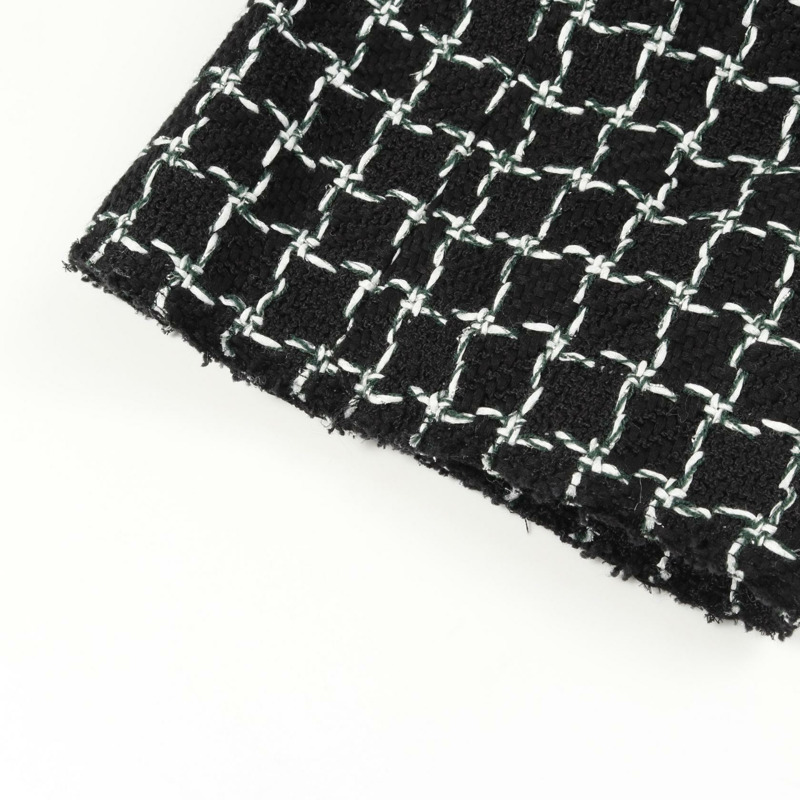 CHANEL Gripoa Button Tweed 無色外套 P43103V31693 羊毛棉 黑白 二手女款-7