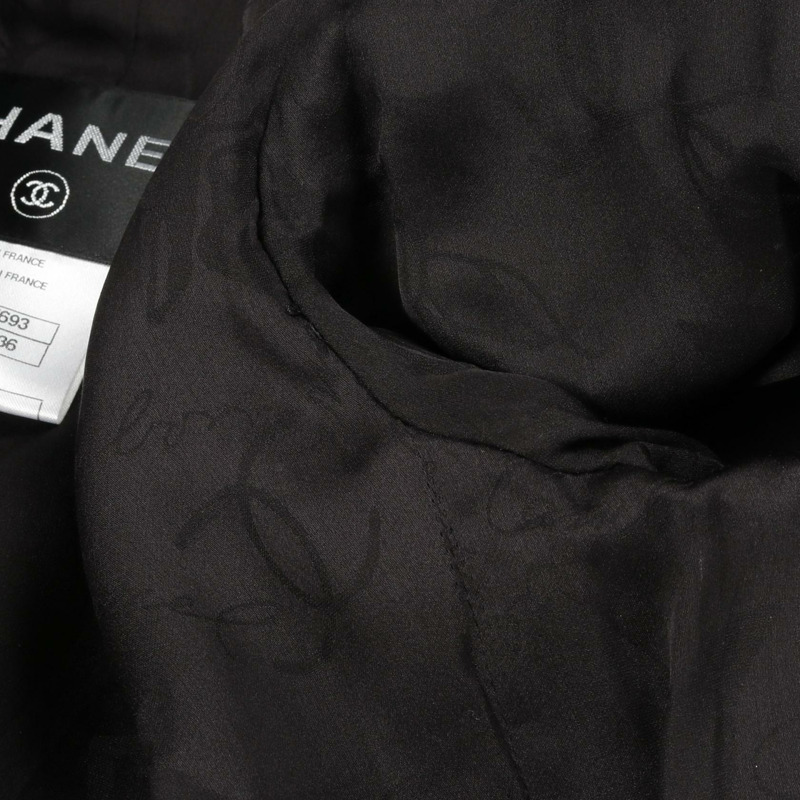 CHANEL Gripoa Button Tweed 無色外套 P43103V31693 羊毛棉 黑白 二手女款-8