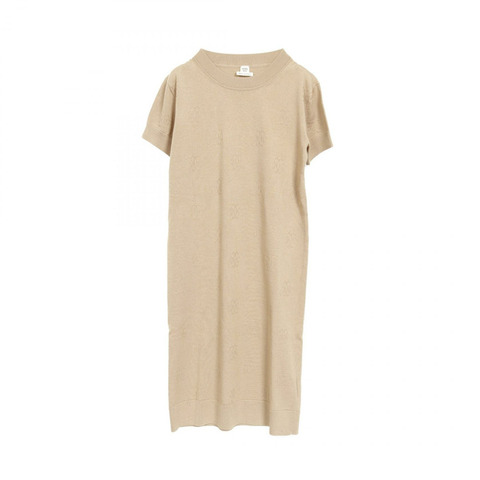 HERMES H Lift 短袖中長洋裝 絲棉 米色 #34 二手女款