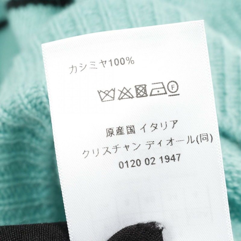 Christian Dior 針織短袖上衣 424S68AM054 羊絨藍色 女款 40碼-3