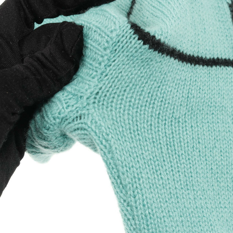 Christian Dior 針織短袖上衣 424S68AM054 羊絨藍色 女款 40碼-6