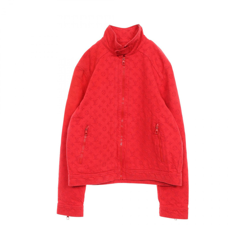 LOUIS VUITTON Monogram 柔軟牛仔外套 其他外套 HHA70WQMF 棉 紅色 紅色 二手男裝-0