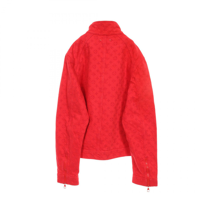 LOUIS VUITTON Monogram 柔軟牛仔外套 其他外套 HHA70WQMF 棉 紅色 紅色 二手男裝-1