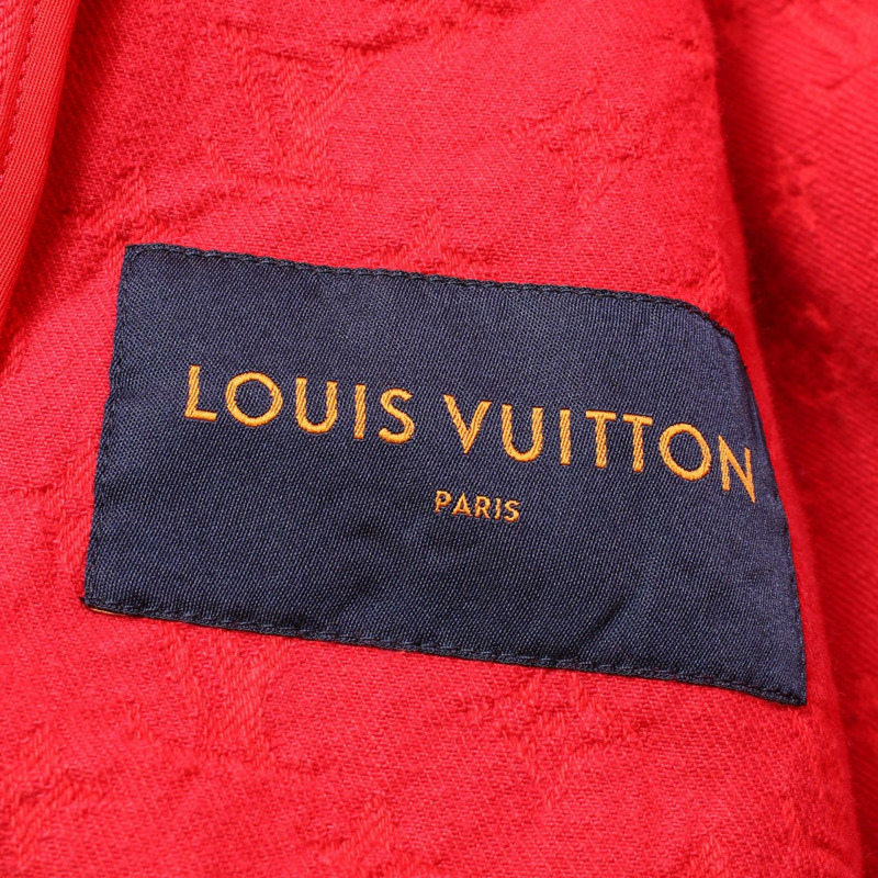 LOUIS VUITTON Monogram 柔軟牛仔外套 其他外套 HHA70WQMF 棉 紅色 紅色 二手男裝-2