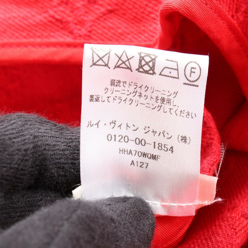 LOUIS VUITTON Monogram 柔軟牛仔外套 其他外套 HHA70WQMF 棉 紅色 紅色 二手男裝-4