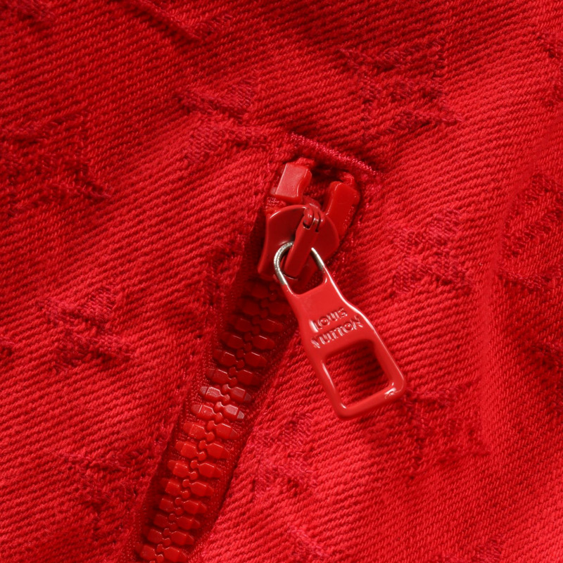 LOUIS VUITTON Monogram 柔軟牛仔外套 其他外套 HHA70WQMF 棉 紅色 紅色 二手男裝-8
