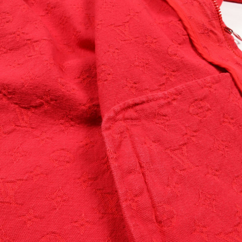 LOUIS VUITTON Monogram 柔軟牛仔外套 其他外套 HHA70WQMF 棉 紅色 紅色 二手男裝-9