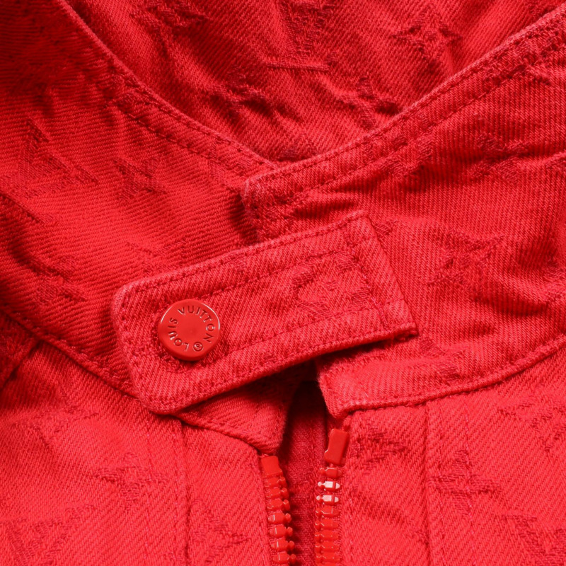 LOUIS VUITTON Monogram 柔軟牛仔外套 其他外套 HHA70WQMF 棉 紅色 紅色 二手男裝-11