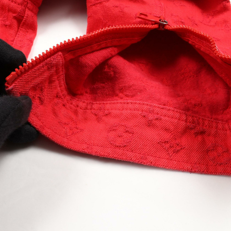 LOUIS VUITTON Monogram 柔軟牛仔外套 其他外套 HHA70WQMF 棉 紅色 紅色 二手男裝-12
