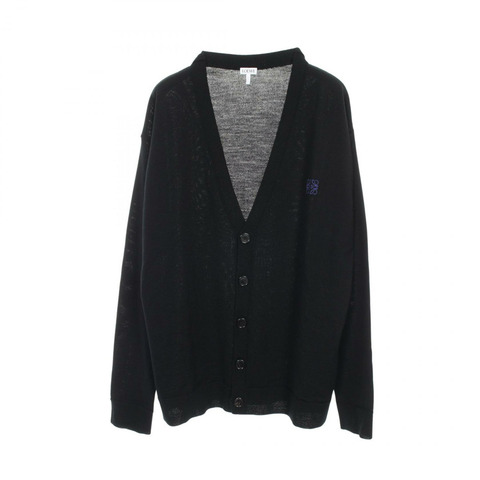 LOEWE Anagram 刺繡開襟衫 Q825Y16K05 羊毛 黑色 二手 男款