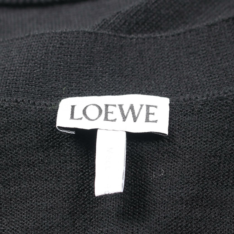 LOEWE Anagram 刺繡開襟衫 Q825Y16K05 羊毛 黑色 M 碼 二手 男士-2