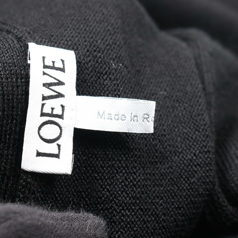 LOEWE Anagram 刺繡開襟衫 Q825Y16K05 羊毛 黑色 M 碼 二手 男士-3