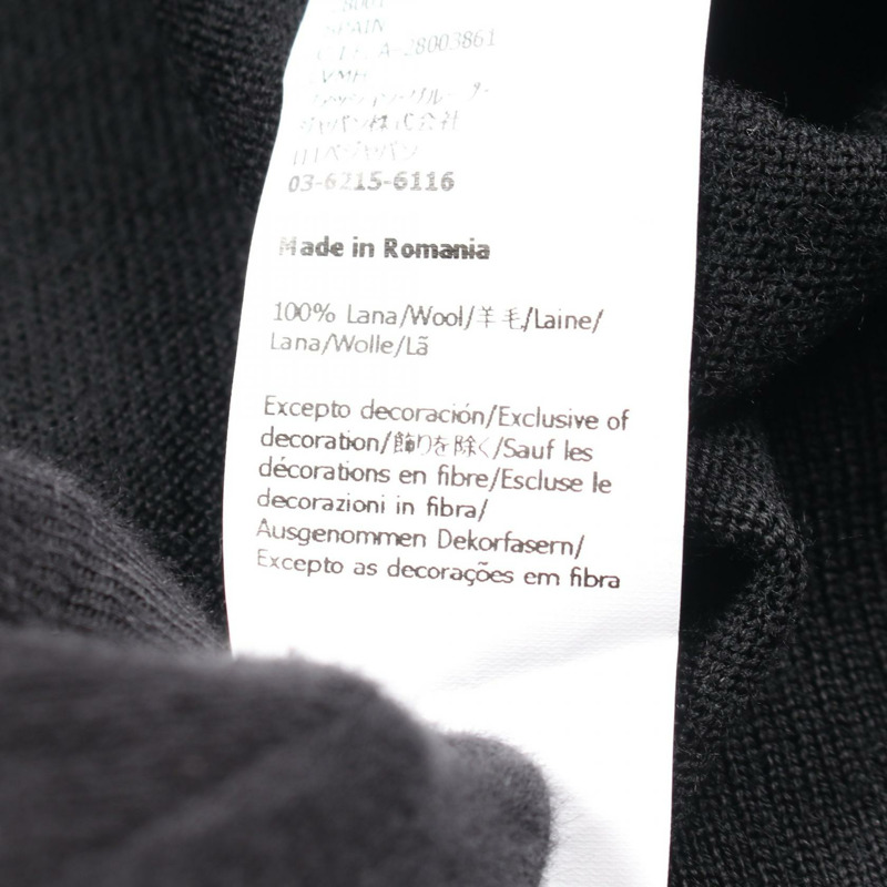 LOEWE Anagram 刺繡開襟衫 Q825Y16K05 羊毛 黑色 M 碼 二手 男士-5