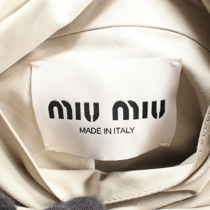 Miu Miu 其他外套 MS2087 尼龍棉 米色棕色 二手 女款-2