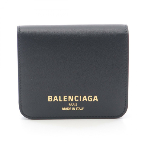BALENCIAGA Cash 2.0 雙折錢包 8109012ABGH1000 皮革 黑色 全新 女款