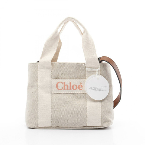 Chloe 手袋 C20424Z40 帆布皮革米色棕色全新女款