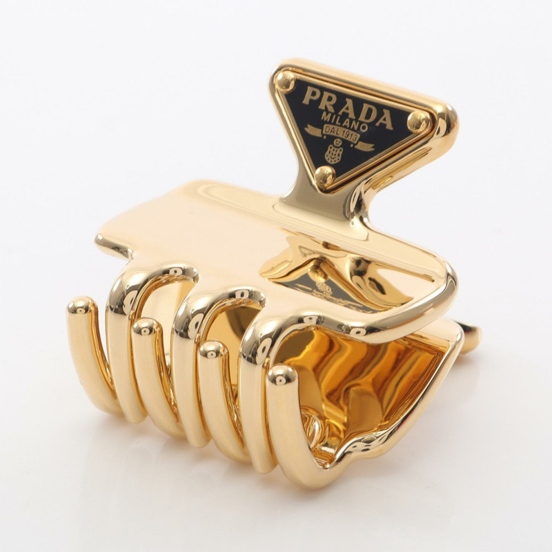 PRADA FERMAGLI 髮夾 其他時尚商品 1IF0872BA6F0056 鍍金 金色 黑色 全新 女款-1