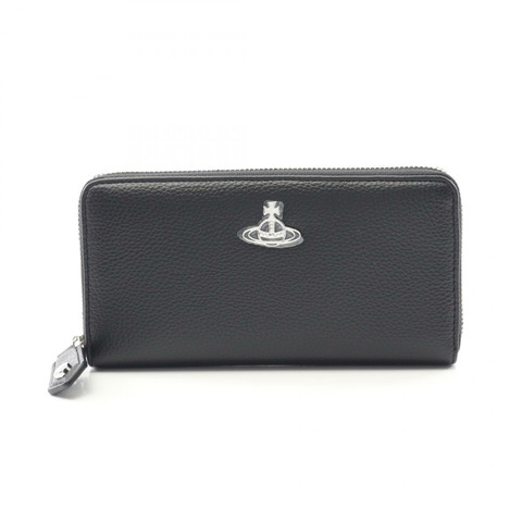 Vivienne Westwood Red Label CLASSIC ZIP ROUND WALLET 長版皮夾 51060058WS000DN403 合成皮革 黑色