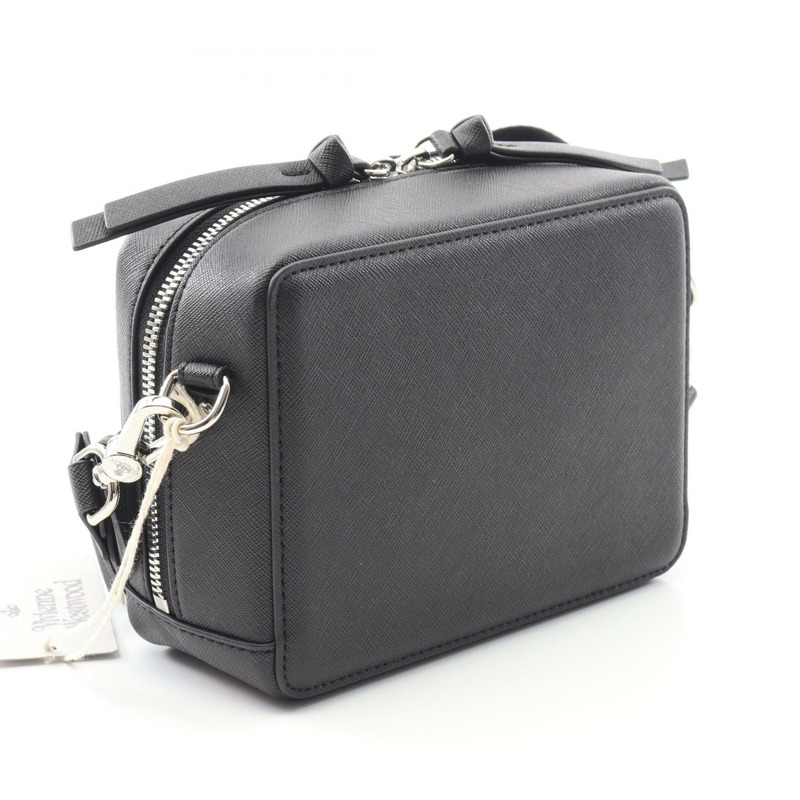 Vivienne Westwood Red Label BABY ORB MELIH 相機包 單肩包 58010003US0021N401 素食皮革 黑色 全新 羊毛-1