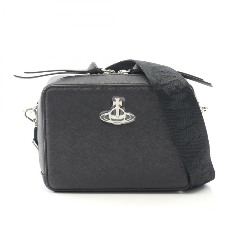 Vivienne Westwood Red Label BABY ORB MELIH 相機包 單肩包 58010003US0021N401 素食皮革 黑色 全新 羊毛-0