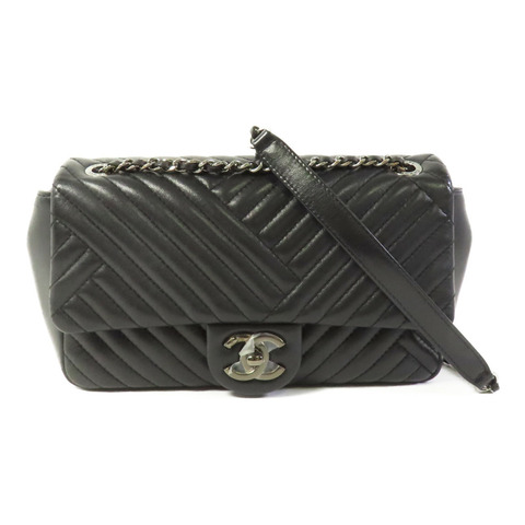 CHANEL 羊皮皮革Chevron Classic Flap肩背袋