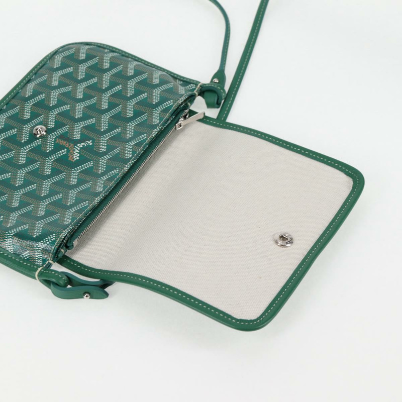 【日本直送】GOYARD 人字紋梅花紋單肩包 PVC 綠色 正品 sw900SM-8