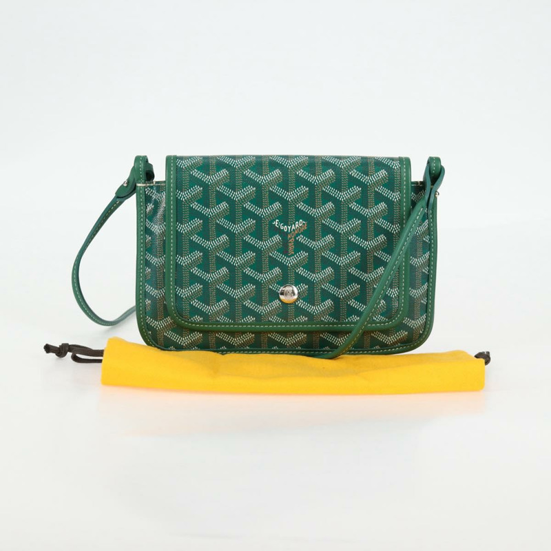 【日本直送】GOYARD 人字紋梅花紋單肩包 PVC 綠色 正品 sw900SM-11