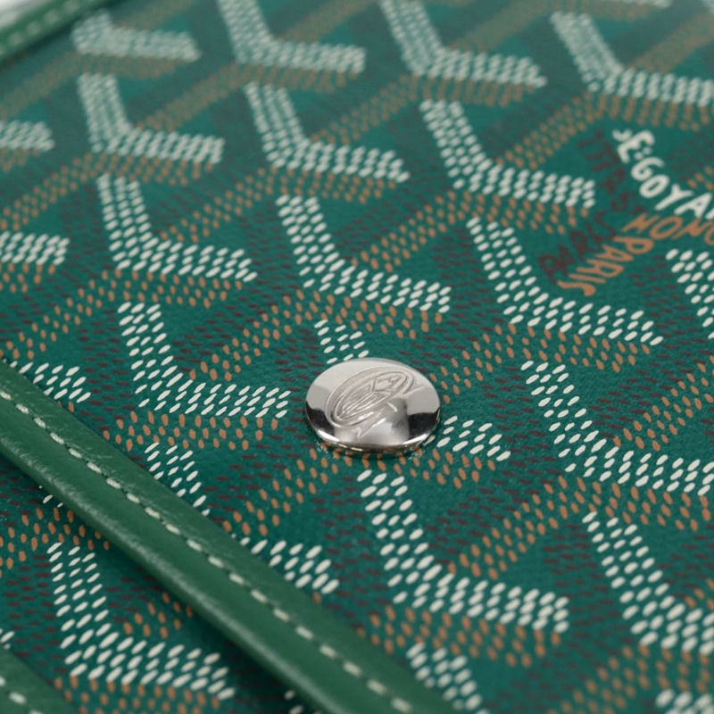 【日本直送】GOYARD 人字紋梅花紋單肩包 PVC 綠色 正品 sw900SM-17