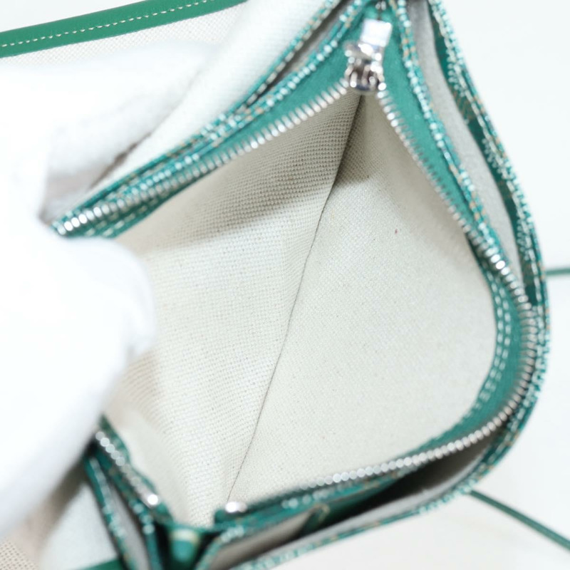 【日本直送】GOYARD 人字紋梅花紋單肩包 PVC 綠色 正品 sw900SM-22