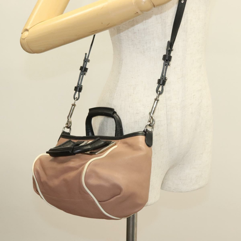 【日本直送】Chloe Etel 手提包 皮革 2 款 粉紅色 銀色 正品 BA3474-22