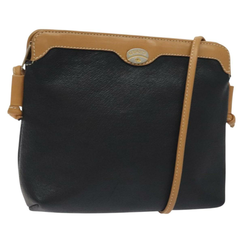 【日本直送】GUCCI 單肩包 皮革 黑色 正品 SW966-0